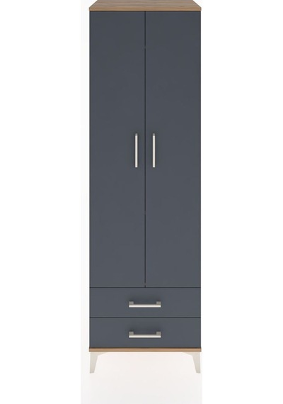 Hyperion Dolap 2 Raflı 2 Çekmeceli Tek Askılı 60x44x195 Çam-antrasit Atlas Çam Hyperion Dolap 2 Raflı 2 Çekmeceli Tek Askılı 60x44x195 Çam-antrasit Atlas Çam