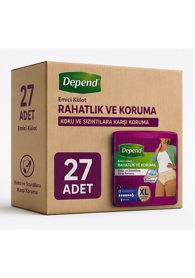 Depend Emici Külot Yetişkin Bezi Xl - Extra Large Kadın 27 Adet