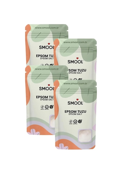 Epsom Tuzu 4&apos Lü Set 4x1000 Gr İngiliz Tuzu Katkısız, Banyo Tuzu Ayak Banyosu Peeling 4 Kg 06806776