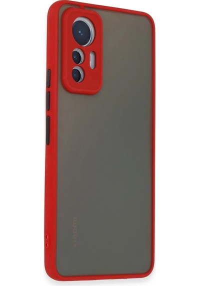 Newface - 401 - Xiaomi Mi 12 Lite Kılıf Montreal Silikon Kapak - Edntrend - - Kırmızı