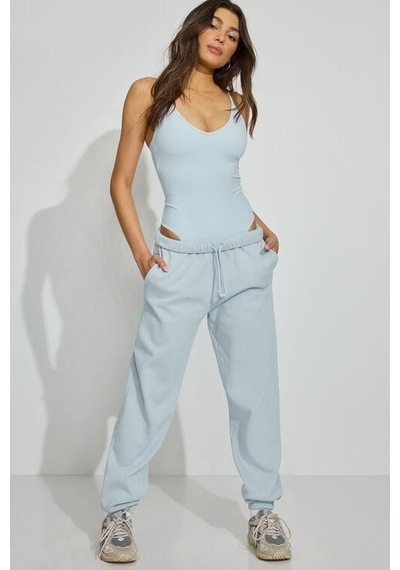 Madmext Bebe Mavisi Askılı Kadın Bodysuit Mg2542 Mavi