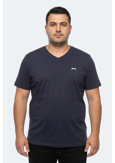 Slazenger Rıvaldo Jmb Erkek Büyük Beden Lacivert Tişört