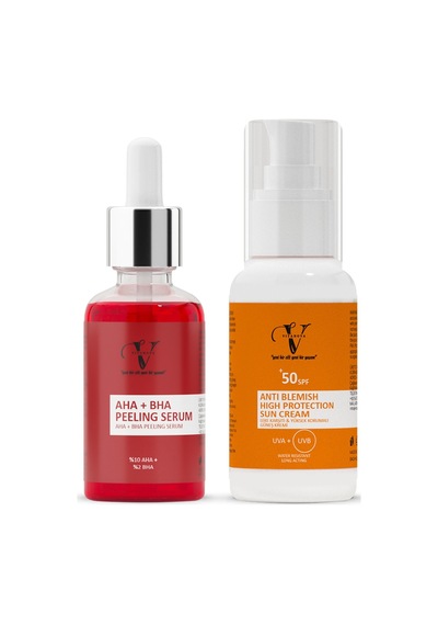 Vitanova Aha-Bha Peeling Serum 30 ML + Leke Karşıtı Güneş Kremi SPF50+ 50 ML