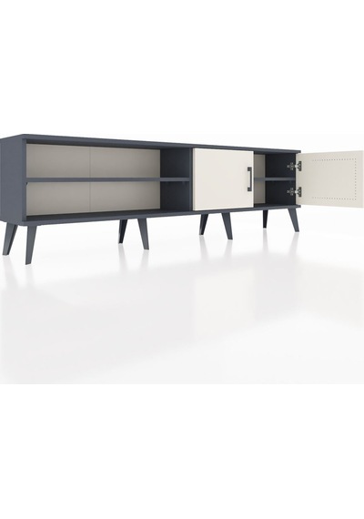Arges Tv Ünitesi 2 Raflı 2 Kapaklı 176x30x51 Antrasit-aytaşı/antrasit Aytası/antrasıt Arges Tv Ünitesi 2 Raflı 2 Kapaklı 176x30x51 Antrasit-aytaşı/antrasit Aytası/antrasıt