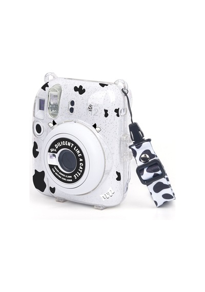 Fujifilm Instax Mini 12 Fotoğraf Makinesi + 20'Li Film + Kıskaçlı Resim Standı + Simli Pleksi Kılıf Seti