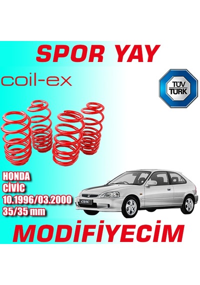 Coil-Ex Civic 10.1996-03.2000 Arası 35-35Mm Alçaltma Spor Y