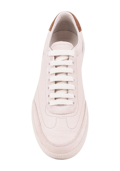Shoetyle - Bej Rengi Hakiki Deri Bağcıklı Erkek Günlük Ayakkabı 666-1098-1342 Bej