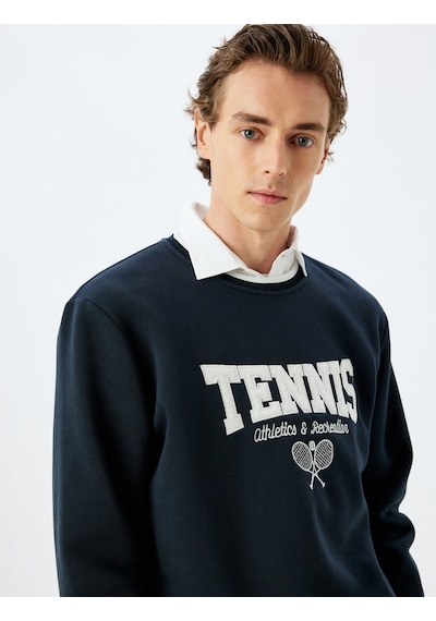 Koton Bisiklet Yaka Şardonlu Pamuk Karışımlı Slogan İşlemeli Sweatshirt Lacivert 5wam70167mk Lacivert Koton Bisiklet Yaka Şardonlu Pamuk Karışımlı Slogan İşlemeli Sweatshirt Lacivert 5wam70167mk Lacivert