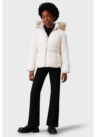 Calvin Klein Çocuk Mont Ig0ıg02685 Ybı Beyaz