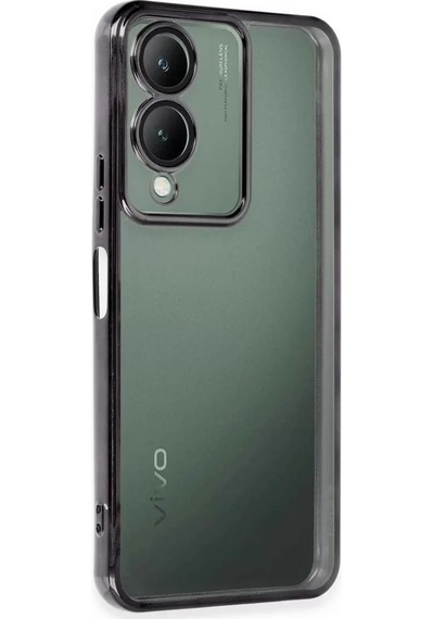 Newface Vivo Y17s Kılıf Razer Lensli Silikon - Siyah