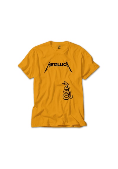 Metallica Snake Sarı Tişört Sarı