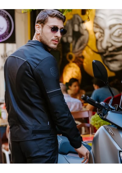 Scudo Milano Yazlık Fileli Erkek Motosiklet Ceketi - 3xl