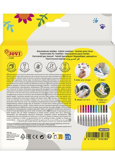 Jovı 1410 Decor Tekstil Kalemi - 12 Renk Beyaz