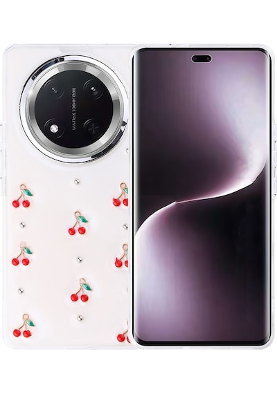 Teleplus Honor Magic 7 Lite Kılıf Kutup Desenli Kiraz Kapak