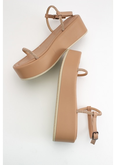 Luvishoes Ekos Bej Kadın Sandalet Bej