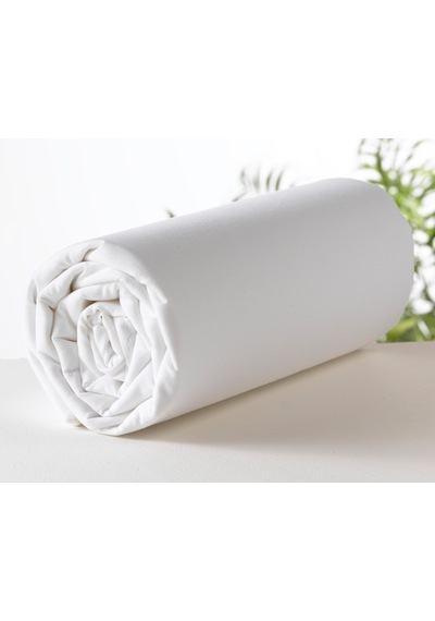Makiteks Pamuklu Beyaz 120x200 Tek Kişilik Lastikli Çarşaf Takımı