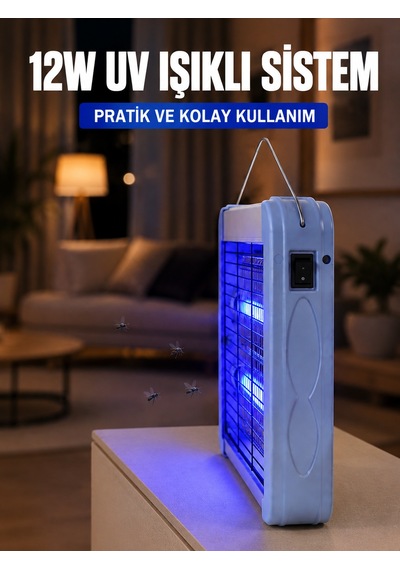 12w Uv Böcek Öldürücü Lamba Elektrikli Sinek Sivrisinek Öldürücü Asılabilir - Lisinya
