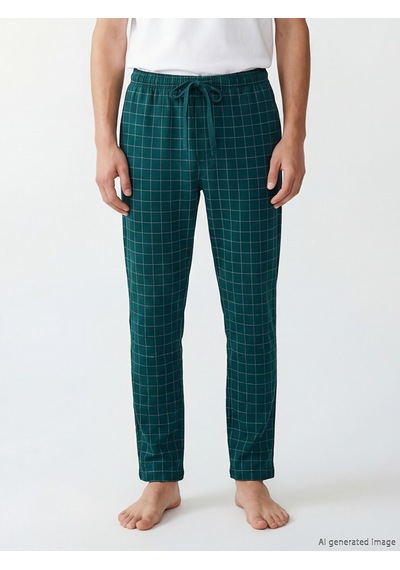 Lc Waikiki Lc Waıkıkı Mavi Standart Kalıp Ekose Erkek Pijama Altı