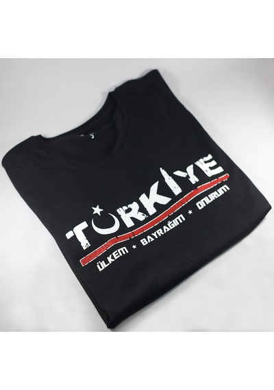 Alfa Giyim Türkiye Baskılı Tişört Siyah