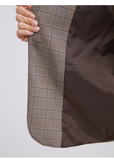 Lcw Vision Bej Ekose Kadın Blazer Ceket