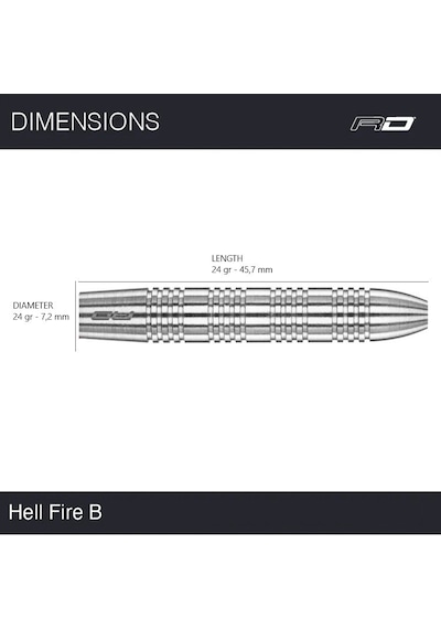 Red Dragon Hell Fire B % 80 Tungsten Çelik Uçlu Dart Oku