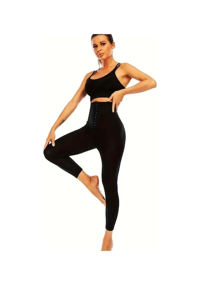 Fit Women Agraflı Tayt 4409 Siyah
