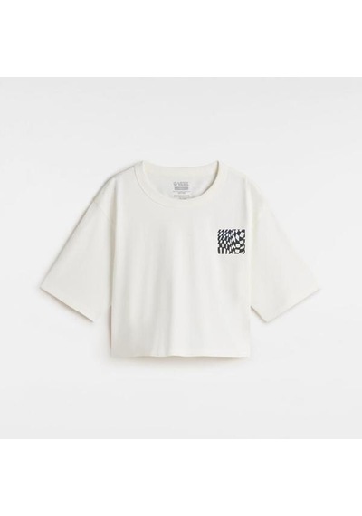Vans Mte Wildthorn Reflective Boxy Short Kadın Ekru Tişört Ekru