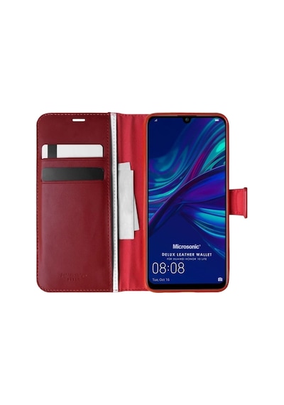 Huawei Honor 10 Lite Kılıf Standlı Kapaklı Korumalı Kırmızı Kırmızı