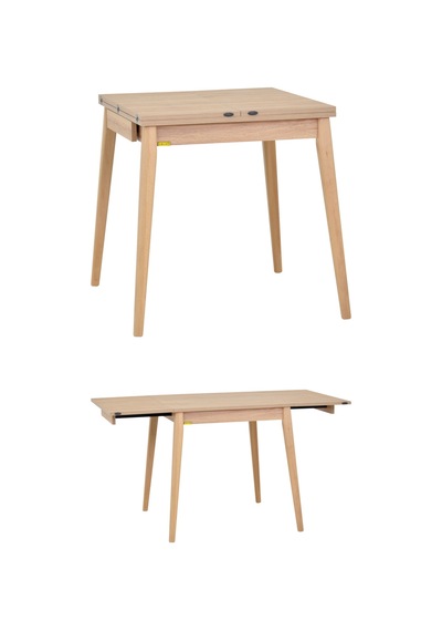 Vilinze Deniz Sandalye Avanos Ahşap Mdf Kanatlı Mutfak Masası Takımı - 70x70+70 Cmtk-avanos-07070k-nn-d33deniz-sigmabeyaz Kırık Beyaz