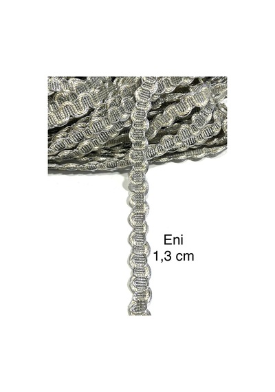 Dekoratif Şerit / Örtü Koltuk Seccade Şeriti Harcı / 24 Metre / Gümüş & Krem