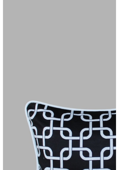 Kırlent Kılıfı Motif Desenli 45x45 Raşel Örme Kadife Çift Taraflı Dijital Baskı Beyaz Biyeli Çok Renkli