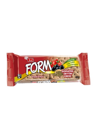 Eti Form Bisküvi 40 G Domatesli - Hafif Atıştırmalık 8'li Avantaj Paketi - 8 Adet Tarı