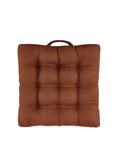 Soft Grande Piazza Sandalye Minderi - Kiremit - 45x45 Cm Renkli