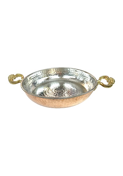 Bakır Yumurta Sahanı 22 Cm Altın