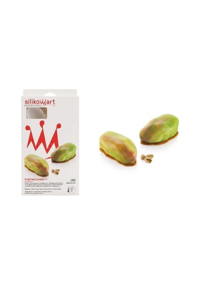 Silikomart Professional Pistacchio 120 Antep Fıstığı Görünümlü Silikon Kalıp Seti Beyaz