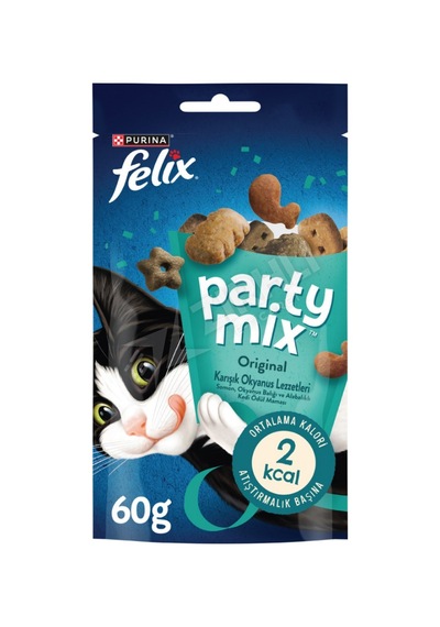 5 Adet Felix Party Mix Karışık Okyanus Lezzetleri Ödül Maması 60 Gr