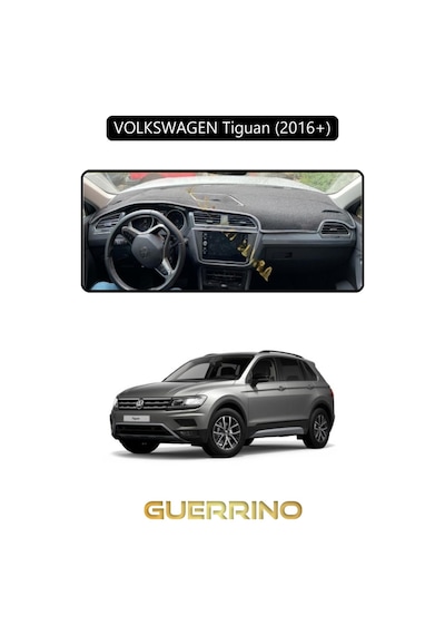Volkswagen Tiguan 2016+ Torpido Koruma Halısı Siyah Kenar