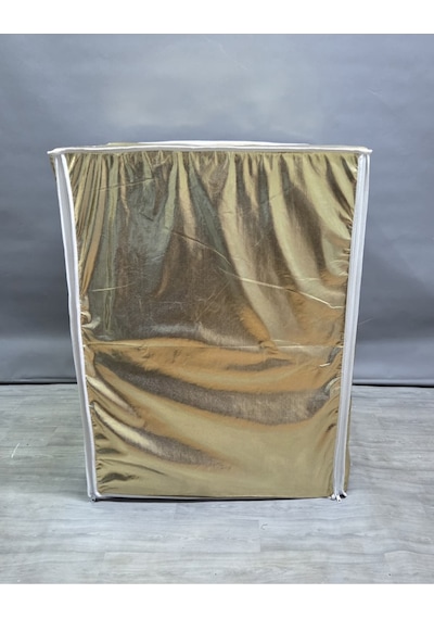 Gold Kumaş Dokulu Pvc Çamaşır & Kurutma Makinesi Örtüsü Su Geçirmez, Dayanıklı Ve Modern Tasarım Altın