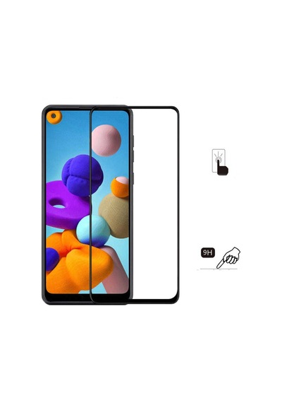 Galaxy A21S Zore Kenarları Kırılmaya Dayanıklı Cam Ekran Koruyucu