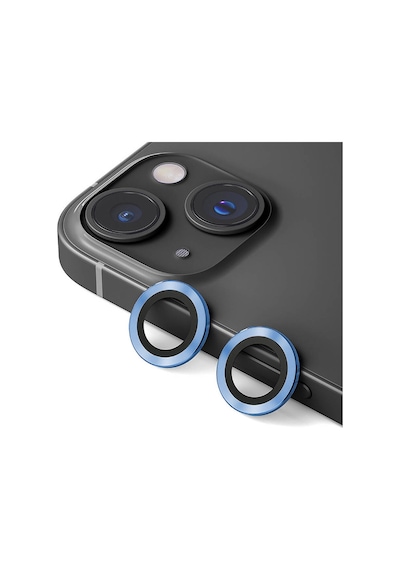 Apple  Uyumlu  iPhone 14 Plus Zore Cl-12 Premium Safir Parmak İzi Bırakmayan Anti-reflective Kamera Lens Koruyucu Mavi