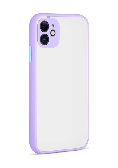 Mobilteam Apple iPhone 12 Uyumlu Hux Kılıf-lila Lila