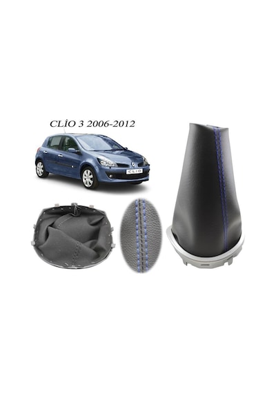 Renault Clio 3 Vites Körüğü Mavi Dikiş Siyah