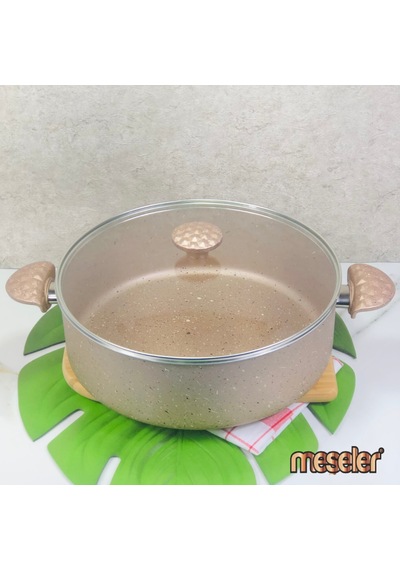 Meşeler Granit 28 CM Derin Tencere Rose Meşeler Granit 28 CM Derin Tencere Rose