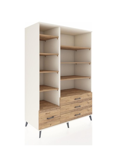 Kronos Dolap 9 Raflı 4 Çekmeceli 132x59x195 Aytaşı-çam/çam Aytaşı