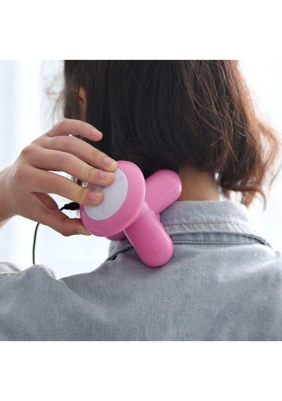 3 Başlıklı Titreşimli Usb Şarjlı Mini El Masaj Aleti Beyaz