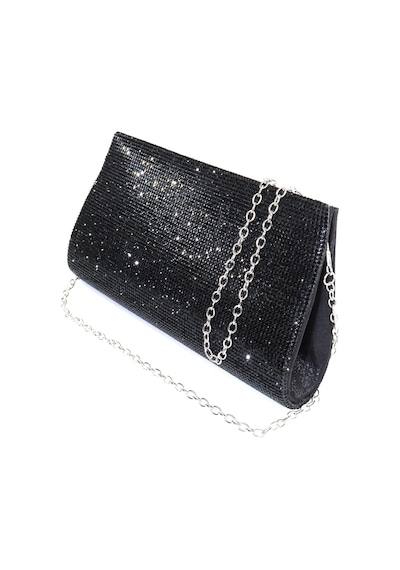 Keeba Taşlı Siyah Abiye Çanta Clutch Siyah Taşlı Gece Çantası Abiye Çanta Siyah Siyah Abiye Çantası
