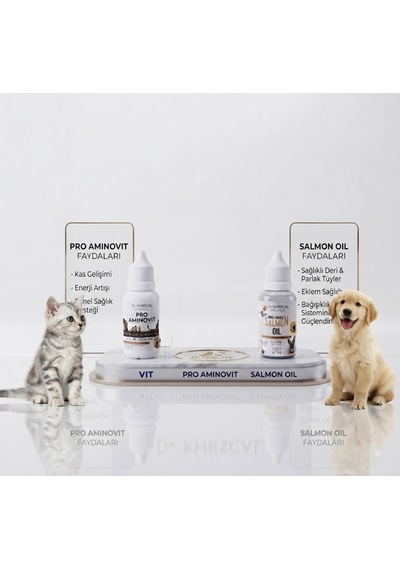 Evcil Hayvan Vitamin Ve Bakım Seti - Pro Aminovit 50 Ml & Somon Yağı 50 Ml