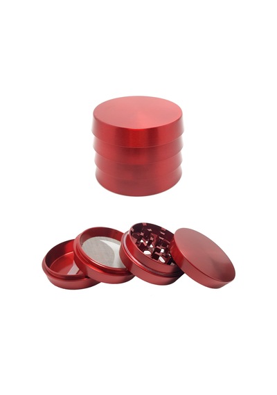Kırmızı 52 MM 4 Katlı Grinder Herbal Öğütücüsü Parçalayıcı  Rb84kr