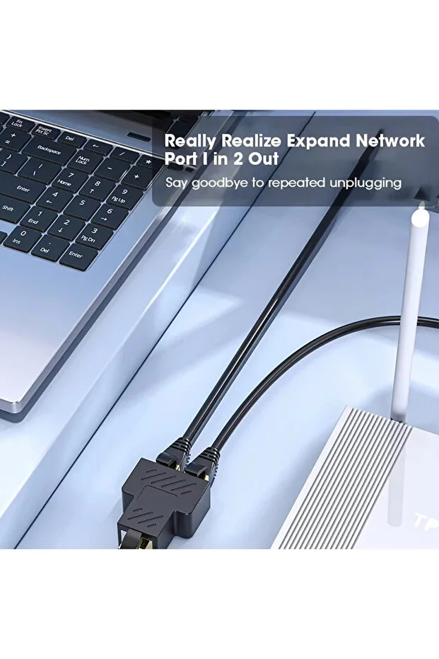 1 Giriş 2 Çıkış Ethernet Çoğaltıcı Gigabit Destekli Rj45 Cat5e/cat6/7/8 Ethernet Internet Lan Ağı Rj45 Adaptörü