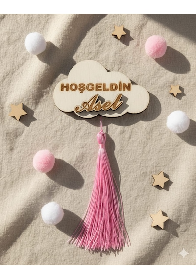 25 Adet Kişiye Özel Magnet Ahşap - Pembe